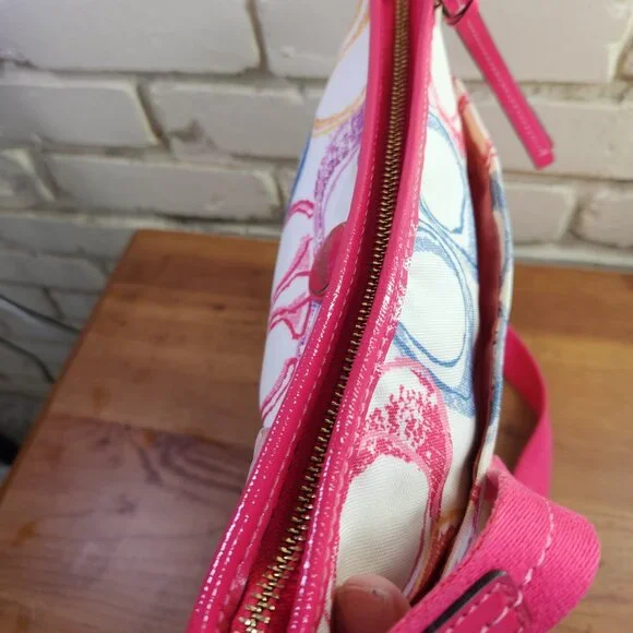 Like New Rare Coach Scribble Multi-Color Crossbody Bag Purse - Picture 8 of 13